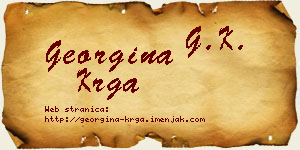 Georgina Krga vizit kartica